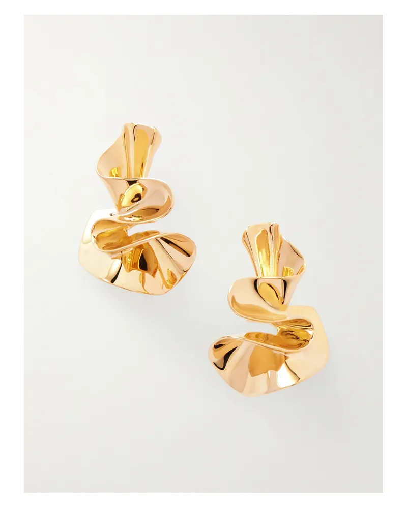 Bottega Veneta Vergoldete Ohrringe Gold