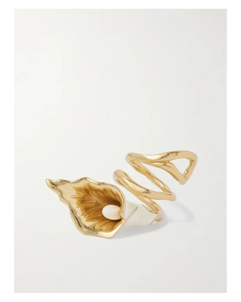 Chloé Goldfarbener Ring Mit Emaille Gold