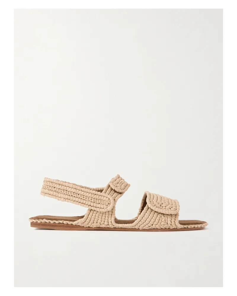 KHAITE Boden Raffia Sandals - Neutrals Neutrals