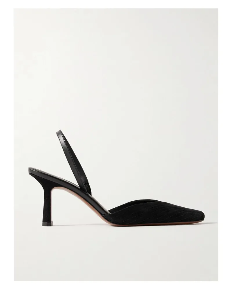 NEOUS Dilmun Slingback-pumps Aus Veloursleder Mit Lederbesätzen - Schwarz Schwarz