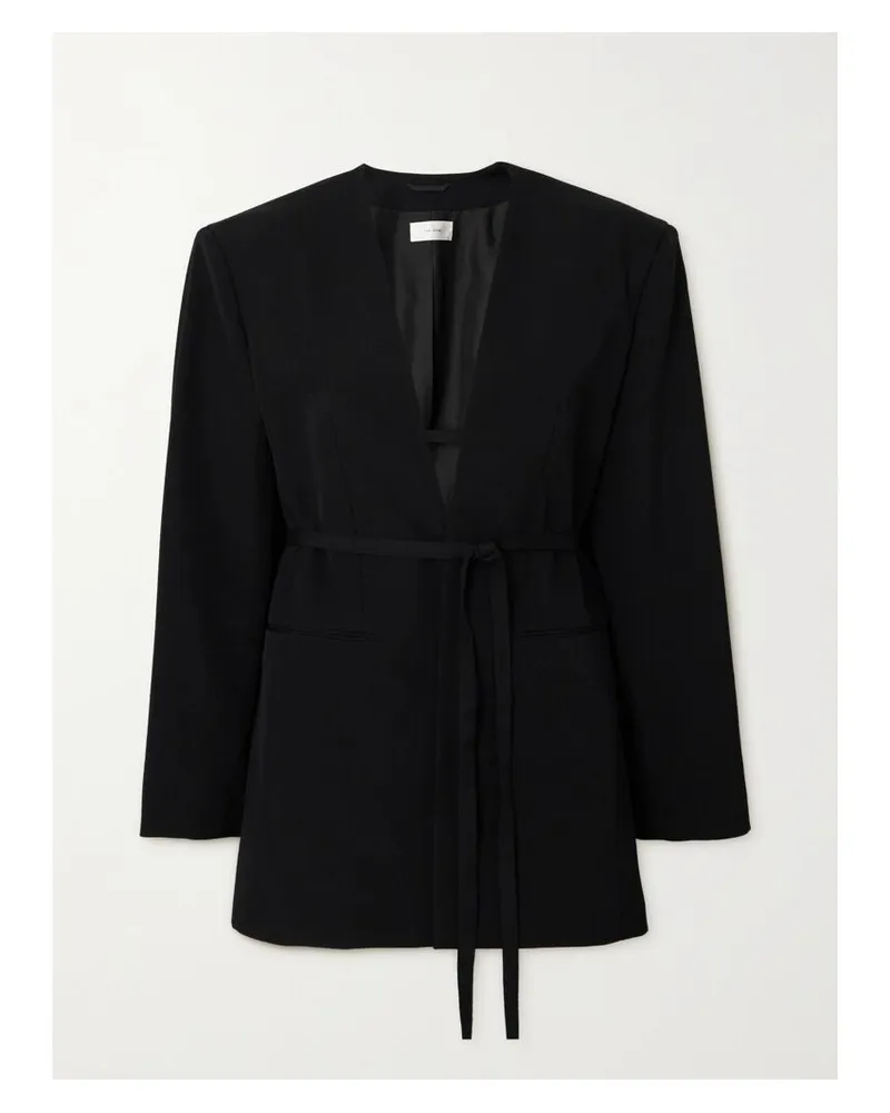 The Row Clio Blazer Aus Wolle Mit Bindegürtel - Schwarz Schwarz