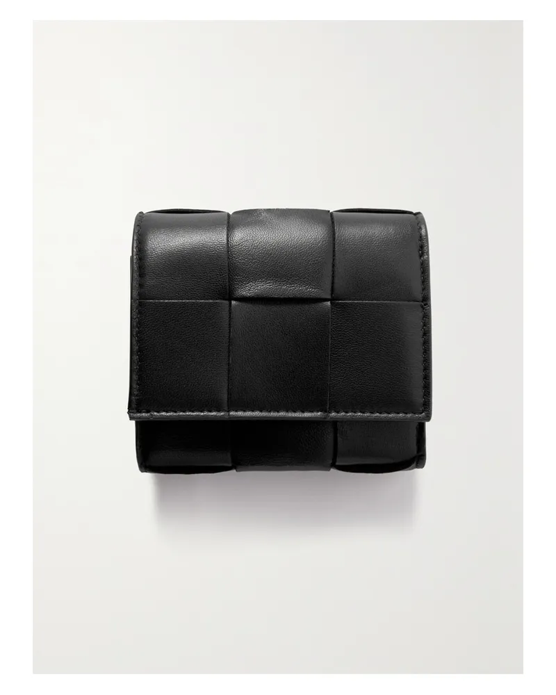 Bottega Veneta Intrecciato Leather Wallet - Black Black