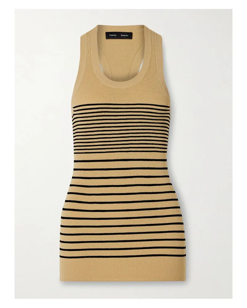 Proenza Schouler Roberts Tanktop Aus Gestreiftem Stretch-strick - Neutral Neutral