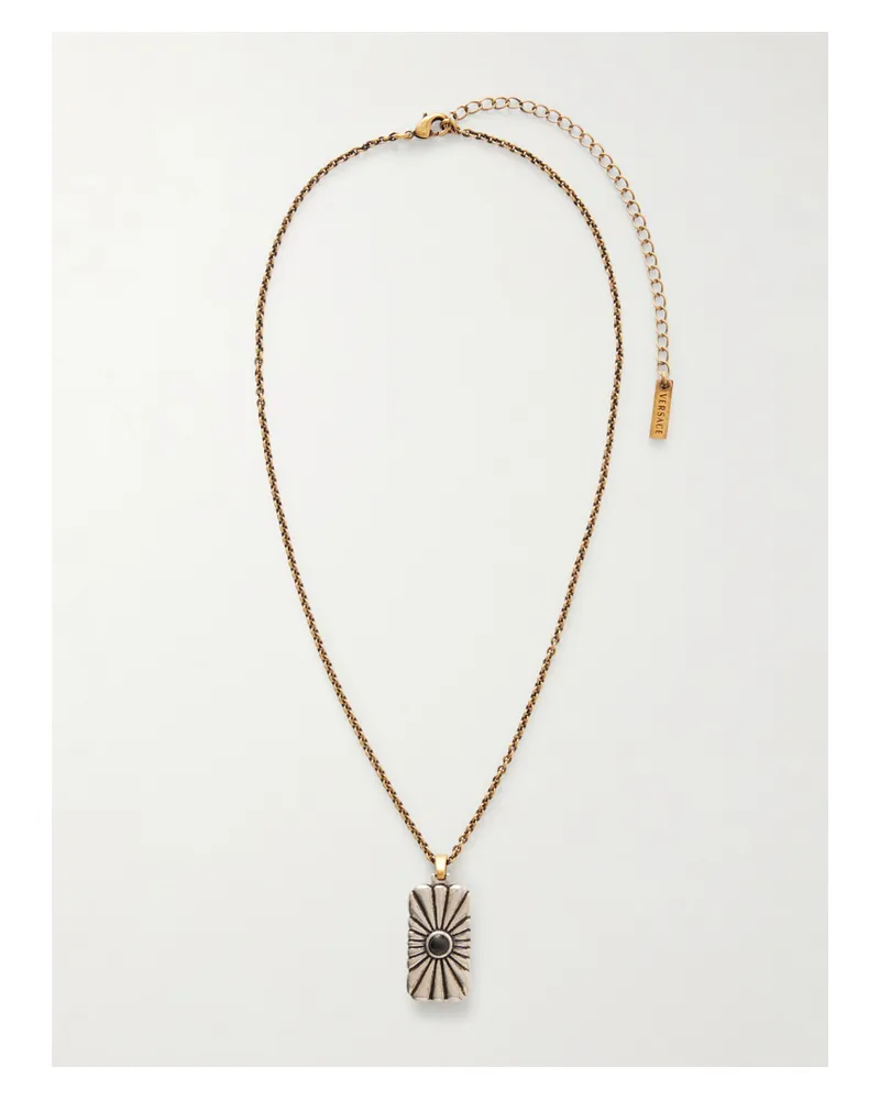 Versace Circe Kette Aus Silber- Und Goldfarbenem Metall Sowie Glas - Mehrfarbig Mehrfarbig