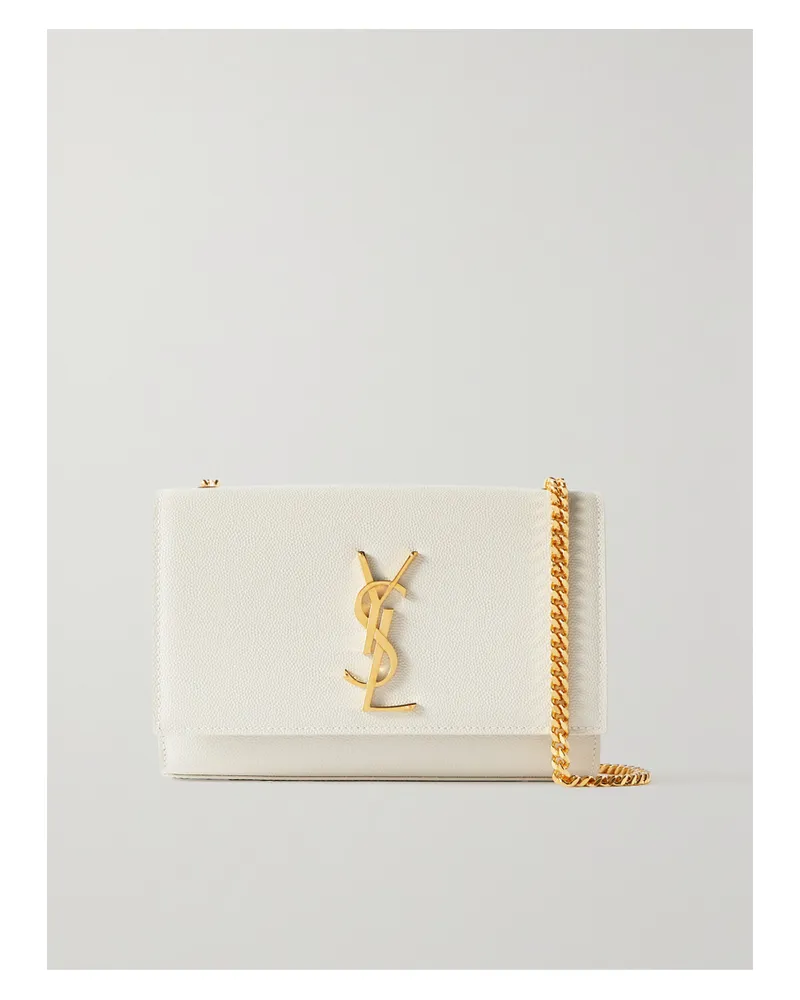 Saint Laurent Kate Small Embossed-leather Shoulder Bag - Neutrals Neutrals