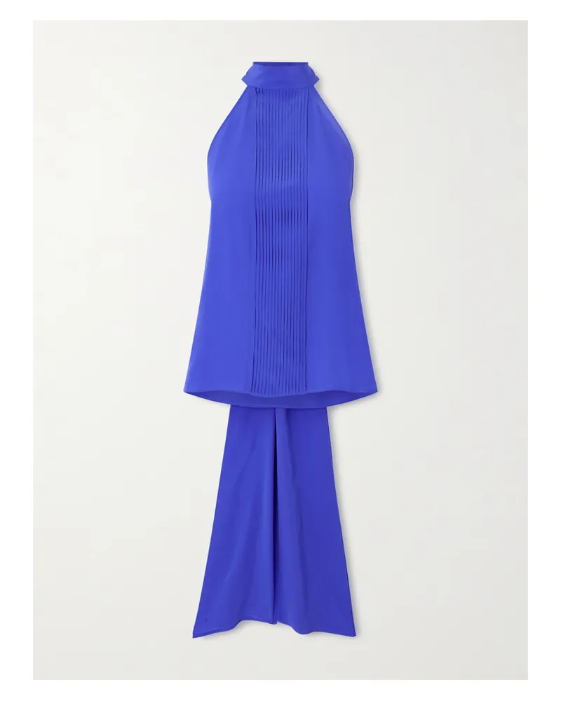 Tom Ford Pleated Silk-crepe De Chine Blouse - Purple Purple