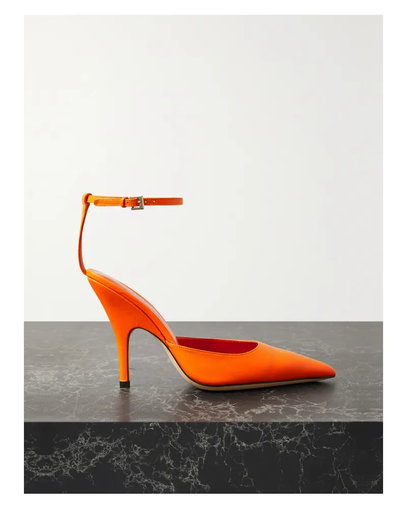 by FAR Eliza Pumps Aus Leder - Orange Orange