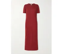 Wool Maxi Dress - Red