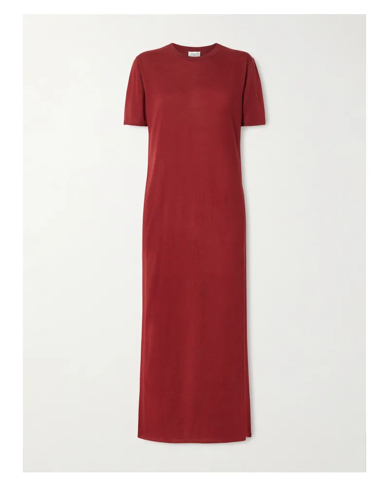 Saint Laurent Wool Maxi Dress - Red Red