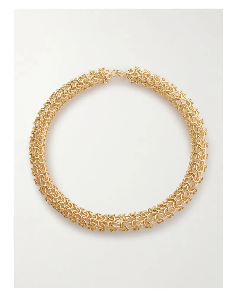 Bottega Veneta Crochet Goldfarbener Choker Gold