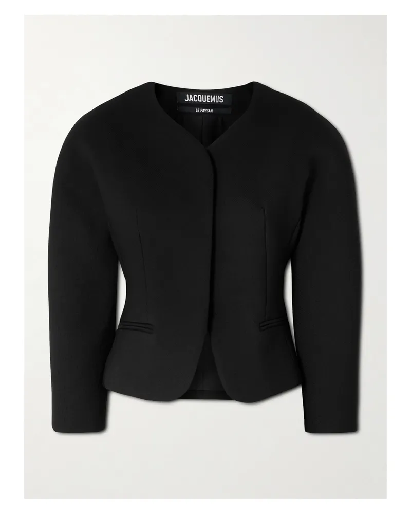 Jacquemus Ovalo Jacke Aus Twill - Schwarz Schwarz