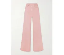 Taylor Cotton-blend Straight-leg Pants - Pink