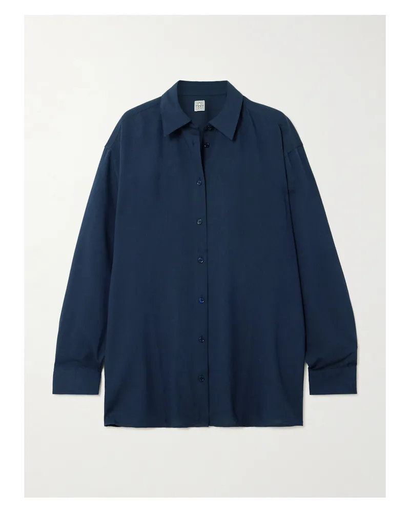 Totême Hemd Aus Crêpe - Blau Blau