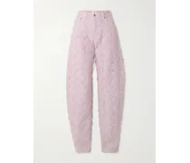 Bibi Hoch Sitzende Barrel-jeans Aus Gebürstetem Denim - Pink