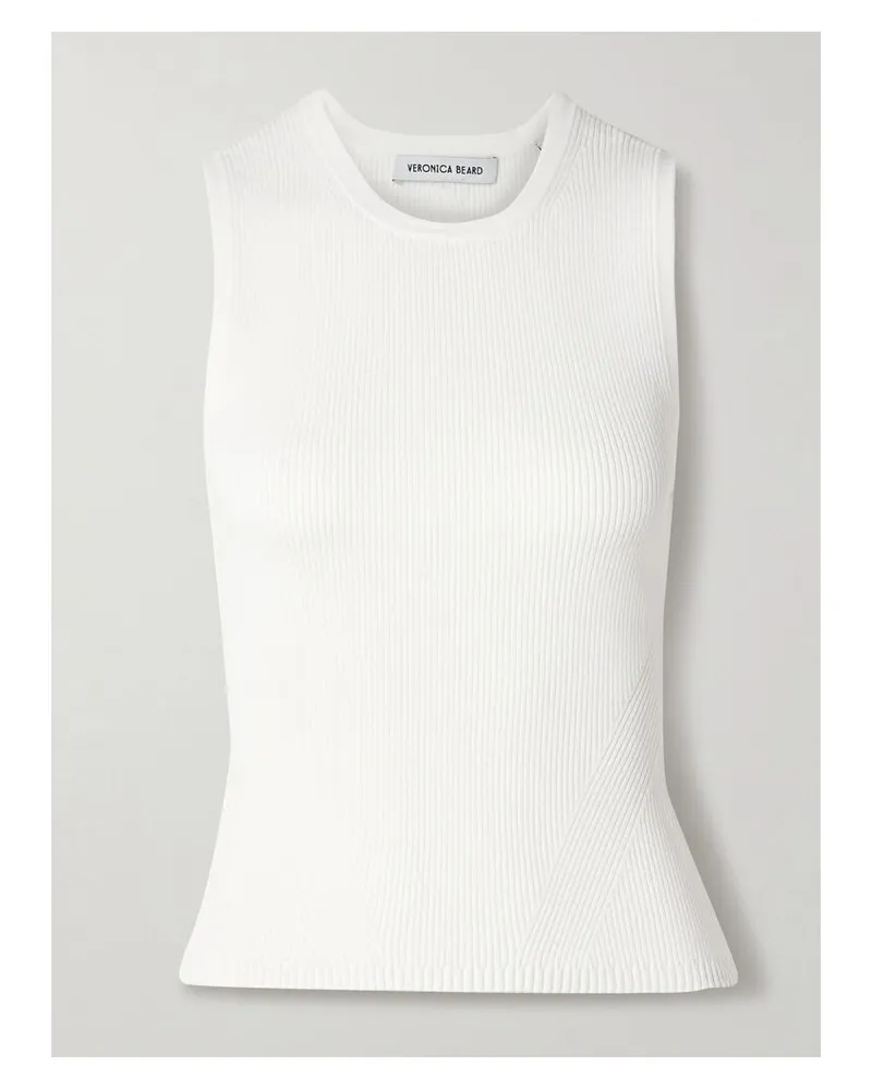 Veronica Beard Sid Tanktop Aus Rippstrick - Wollweiß Wollweiß