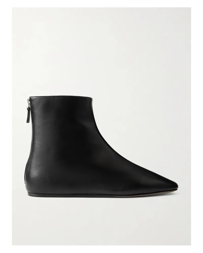 Le Monde Béryl Luna Leather Ankle Boots - Black Black