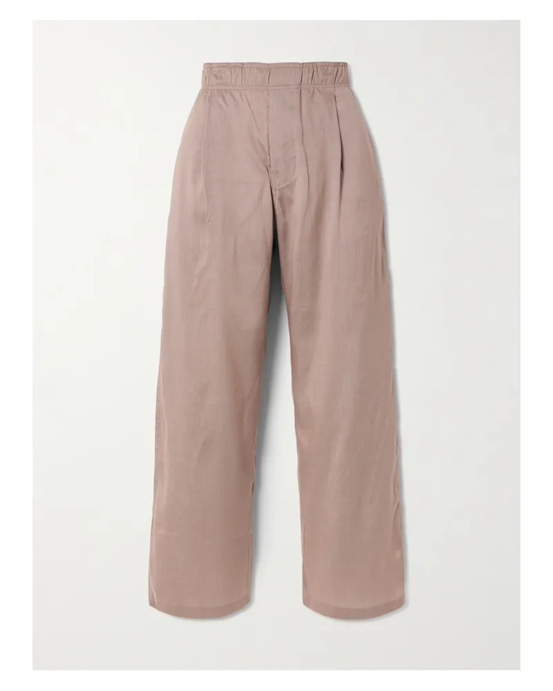 Our Legacy Emporio Armani Salone Hose Mit Weitem Bein Aus Einer Lyocell-seidenmischung - Neutral Neutral