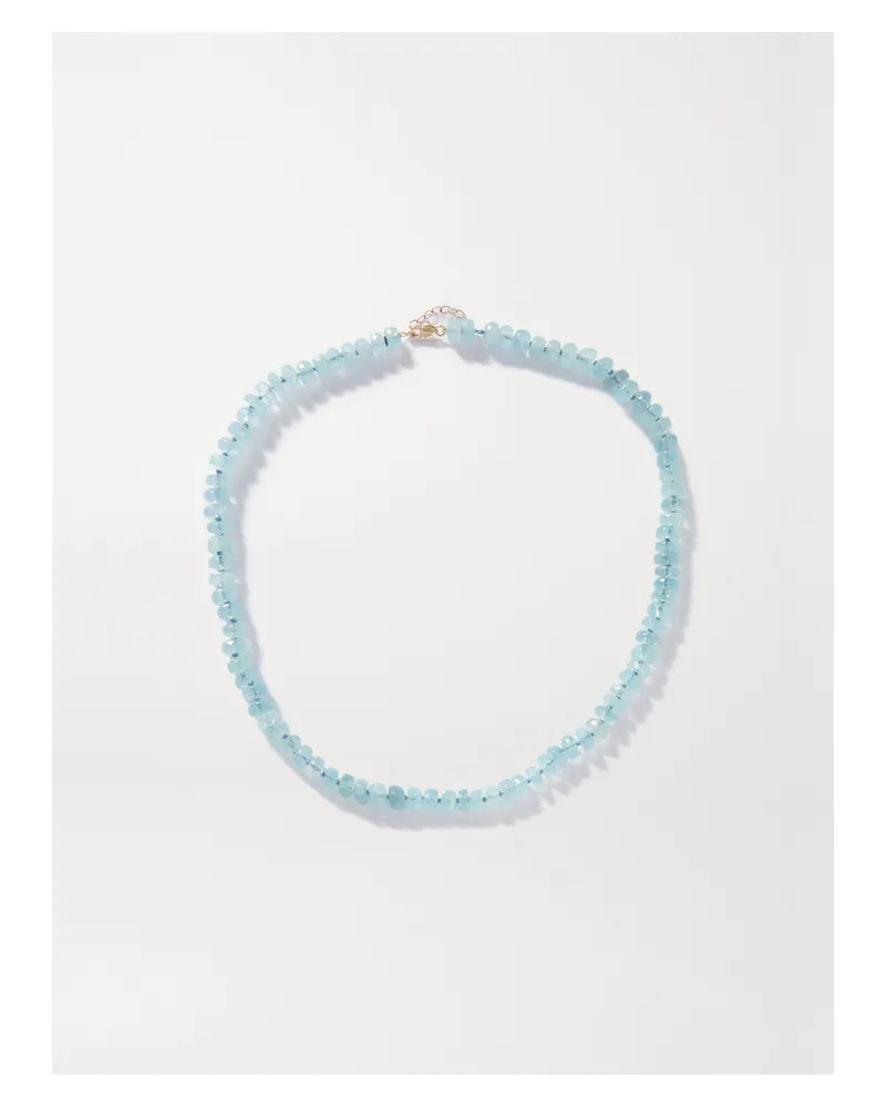 JIA JIA Oracle Gold Aquamarine Necklace - Blue Blue