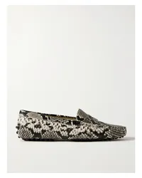 TOD'S Gommino Loafers aus Leder Animal-print