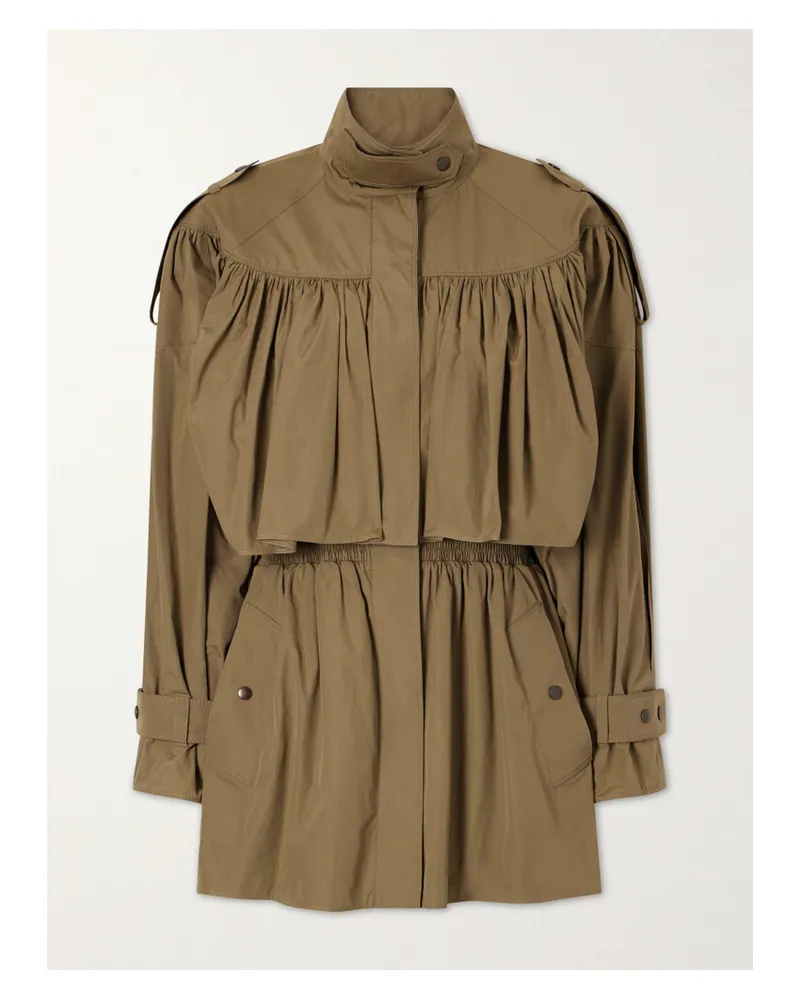 Chloé Organic Cotton-poplin Coat - Green Green