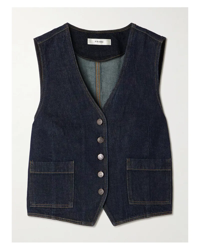 Frame Denim Denim Vest - Blue Blue