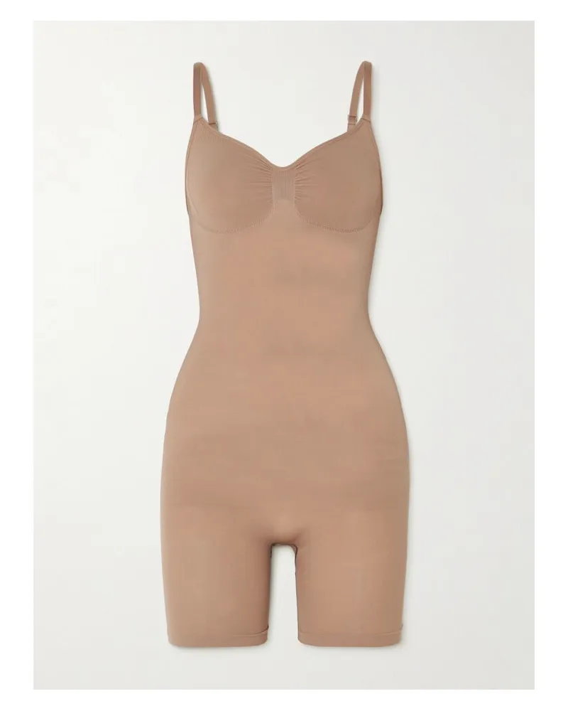 SKIMS Seamless Sculpt Low Back Mid Thigh Bodysuit – Sienna – Body - Neutral Neutral