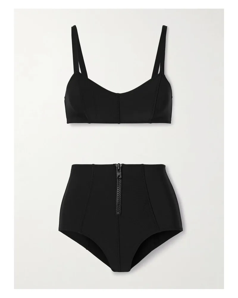 Lisa Marie Fernandez Genevieve Bikini Aus Neopren - Schwarz Schwarz