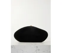 The Caldera Velvet Clutch - Black