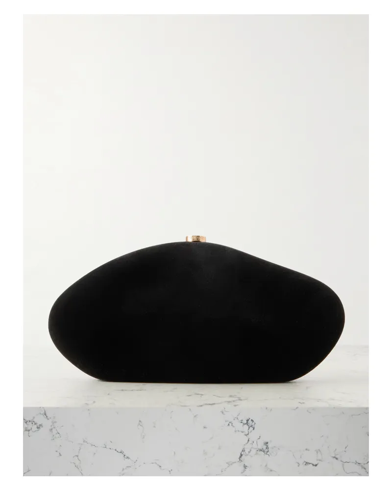 Cult Gaia The Caldera Velvet Clutch - Black Black