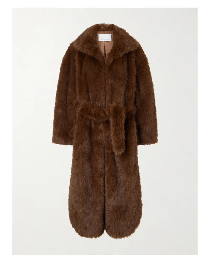FRANKIE Shop Ravello Plush Coat - Brown Brown