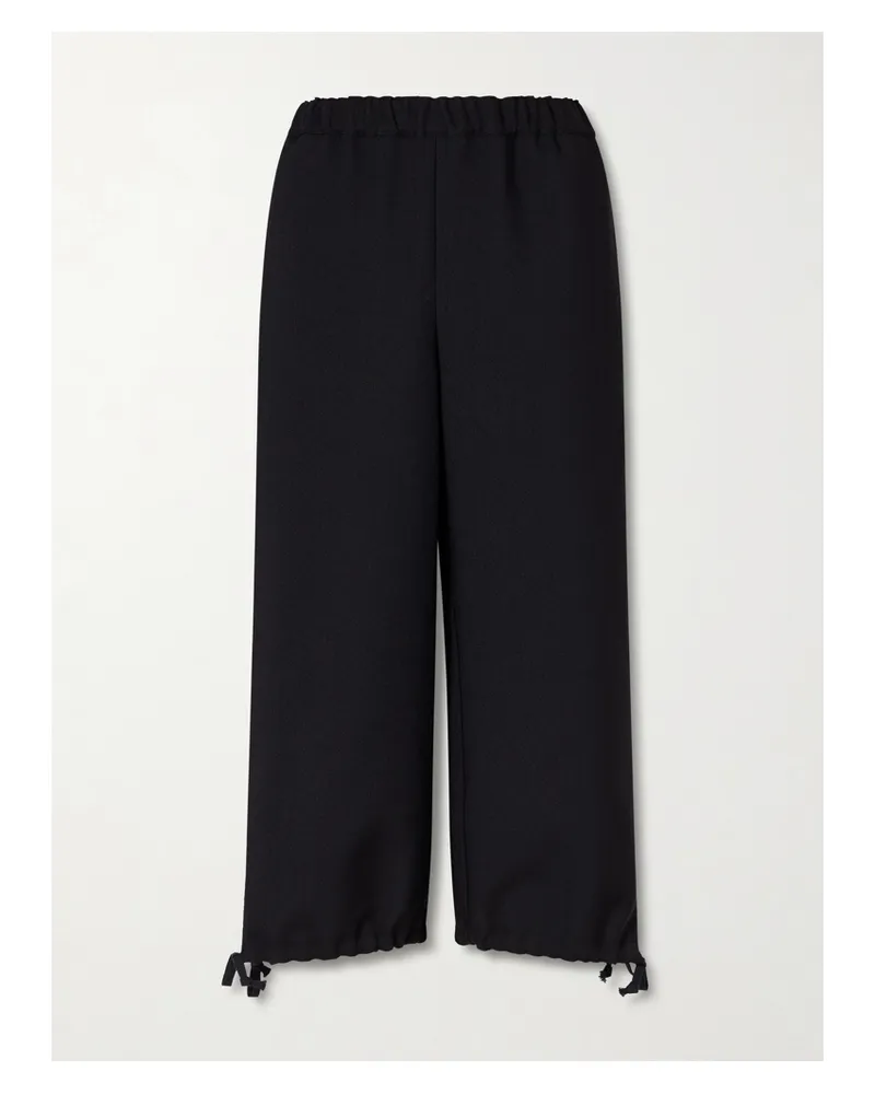 Comme des Garçons Gabardine Wide-leg Pants - Black Black