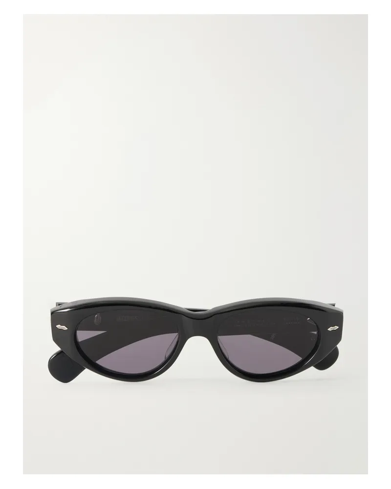Jacques Marie Mage Krasner Cat-eye Acetate Sunglasses - Black Black