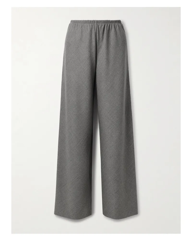 Maria Mcmanus Hose Mit Weitem Bein Aus Flanell Aus Einer Wollmischung - Grau Grau