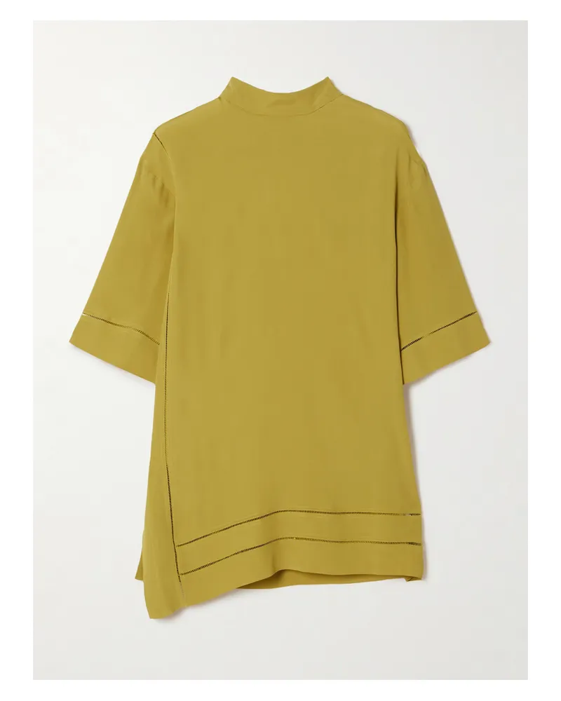 Dries van Noten T-shirt Aus Crêpe De Chine - Gelb Gelb