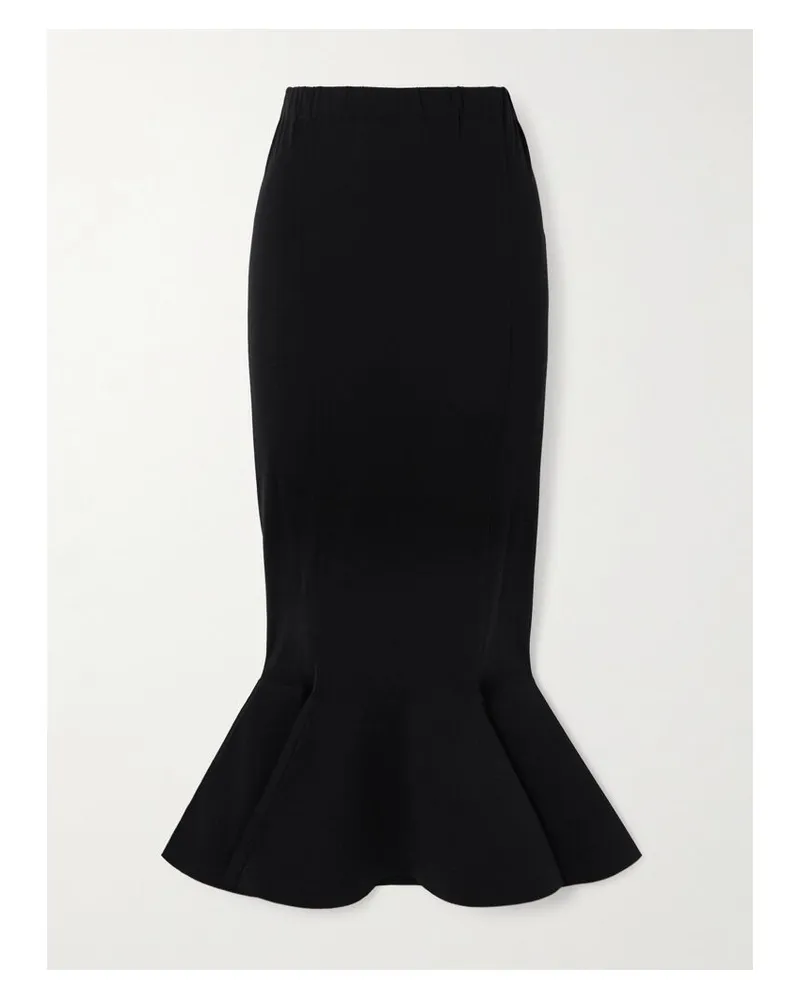 Marni Midirock Aus Baumwoll-jersey Mit Falten - Schwarz Schwarz