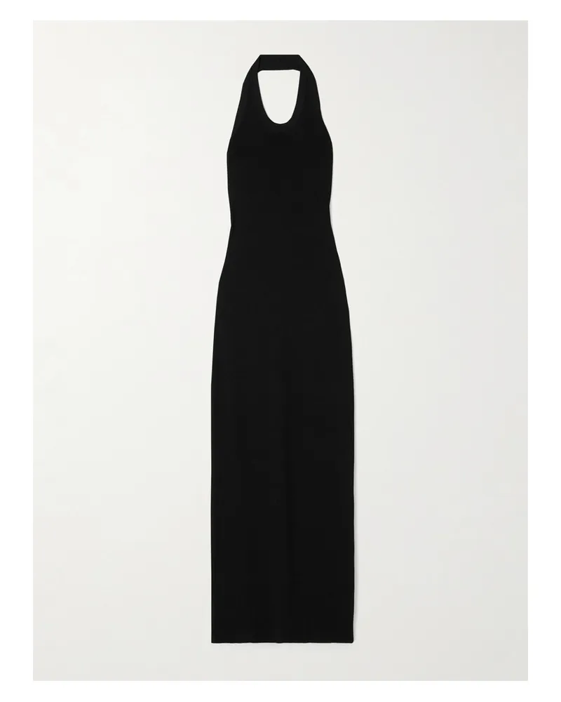 Proenza Schouler Meryl Maxikleid Aus Crêpe Mit Neckholder - Schwarz Schwarz