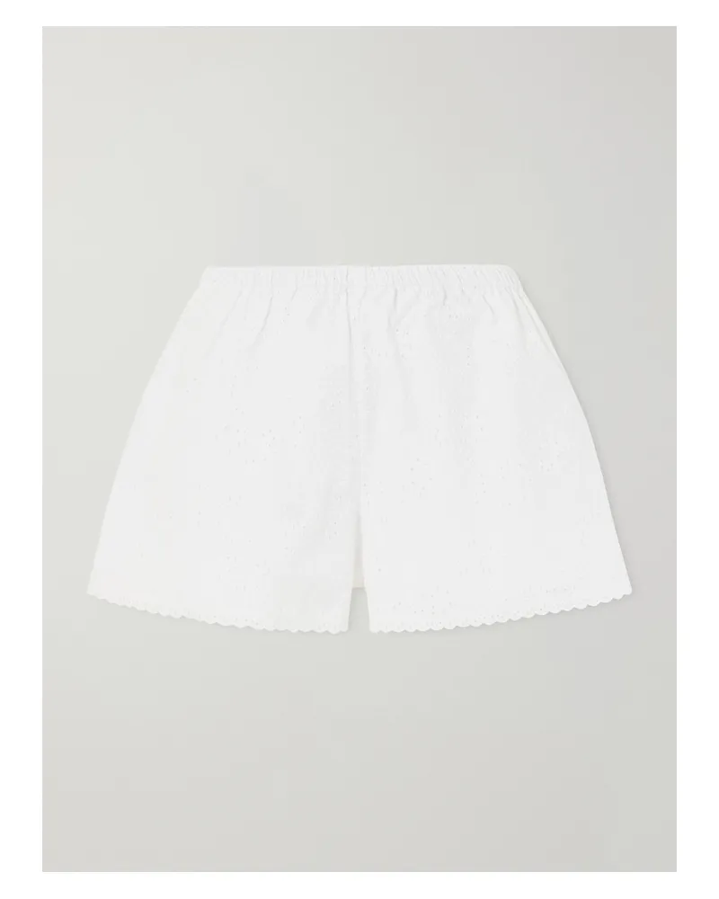 Loretta Caponi Rosita Cotton Shorts - White White