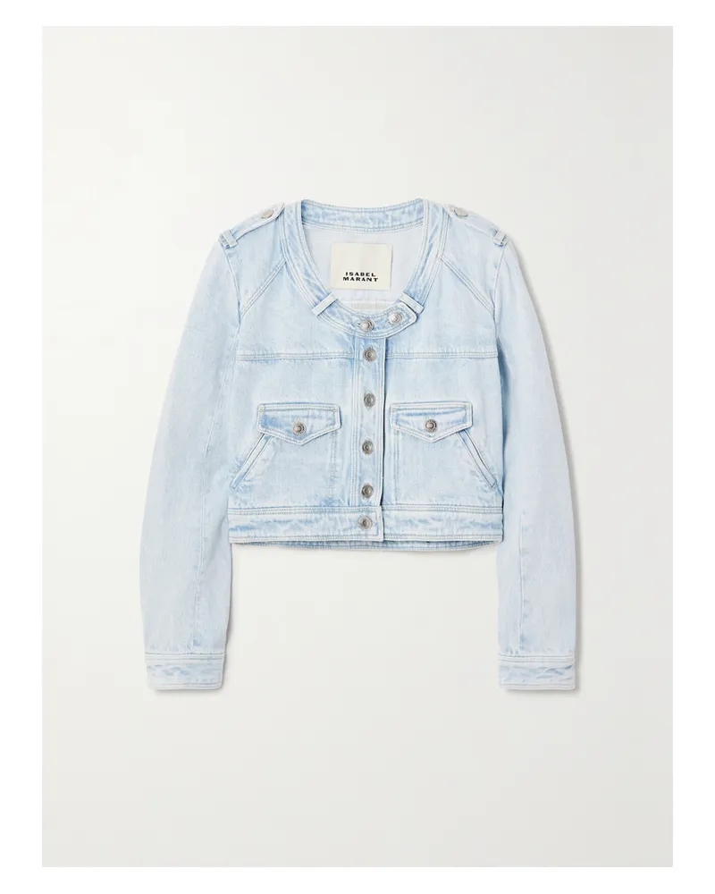 Isabel Marant Valene Verkürzte Jeansjacke - Blau Blau