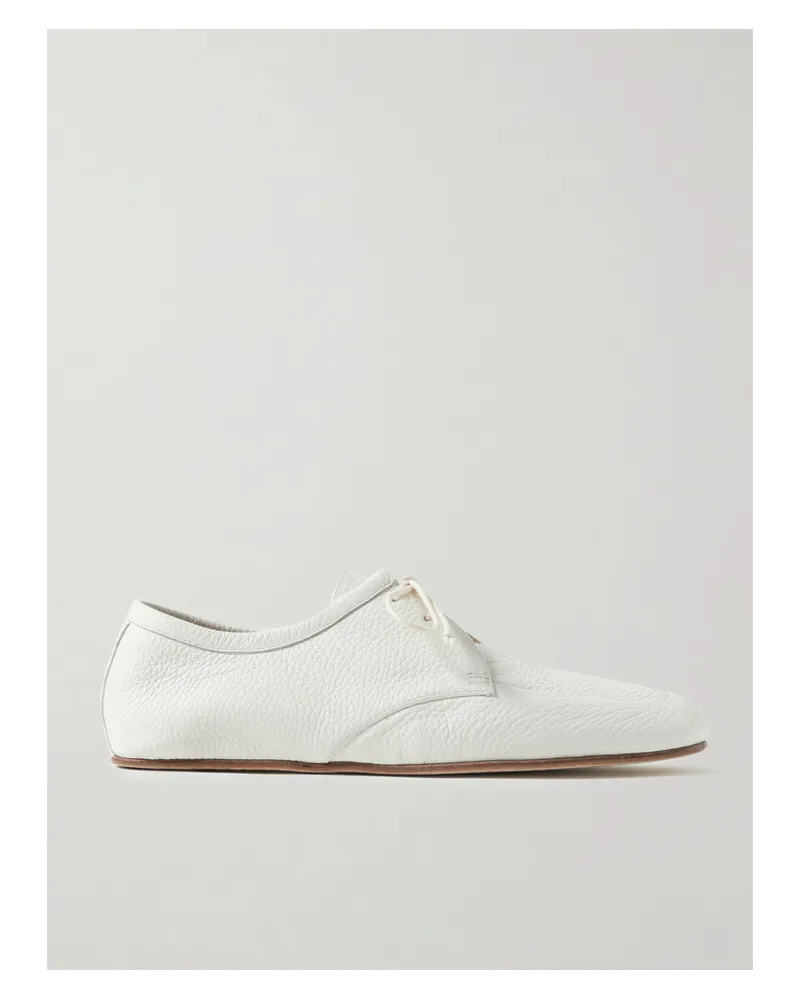 Gabriela Hearst Luca Loafers Aus Strukturiertem Leder - Wollweiß Wollweiß