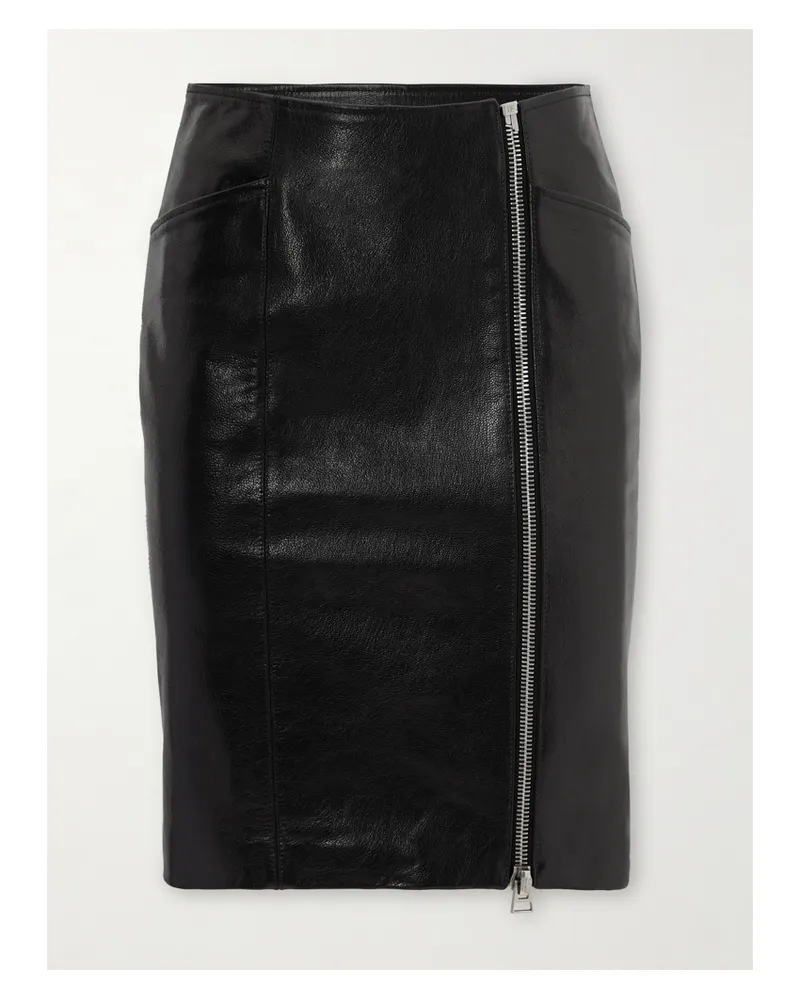 Tom Ford Minirock Aus Leder - Schwarz Schwarz