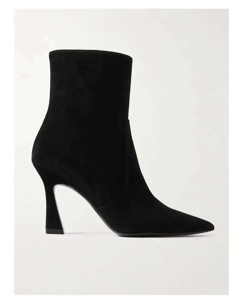 Stuart Weitzman Vinnie Suede Ankle Boots - Black Black