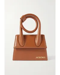 Jacquemus Le Chiquito Noeud Schultertasche aus Leder Braun