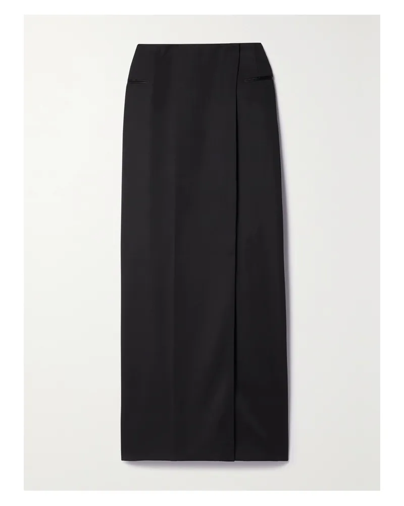 Brioni Barathea Gaia Maxi-wickelrock Aus Wolle - Schwarz Schwarz