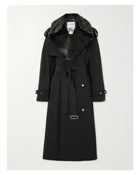 Burberry Doppelreihiger Trenchcoat aus Shell aus einer Baumwollmischung Schwarz