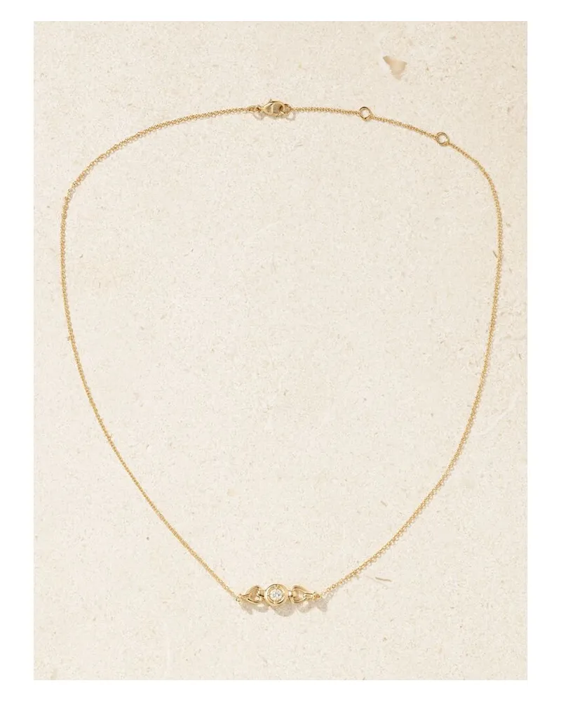 Stone & Strand Silvia Kette Aus 14 Karat Gold Mit Diamant Gold