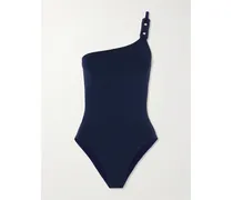 Ancre Plaisance Asymmetrischer Badeanzug Mit Verzierungen - Blau
