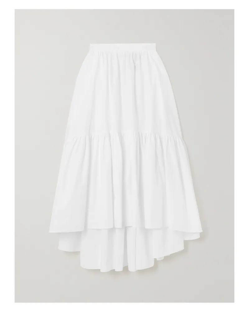 Patou Midirock Aus Baumwollpopeline - Weiß Weiß