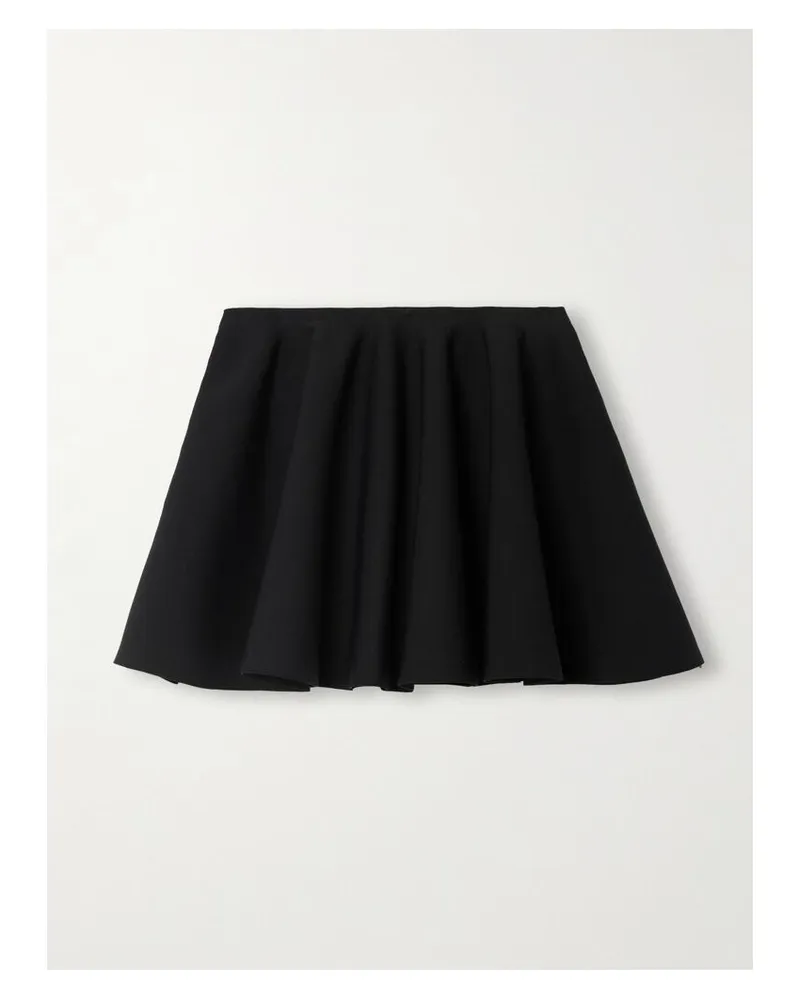 Alaïa Minirock Aus Stretch-strick Mit Falten - Schwarz Schwarz