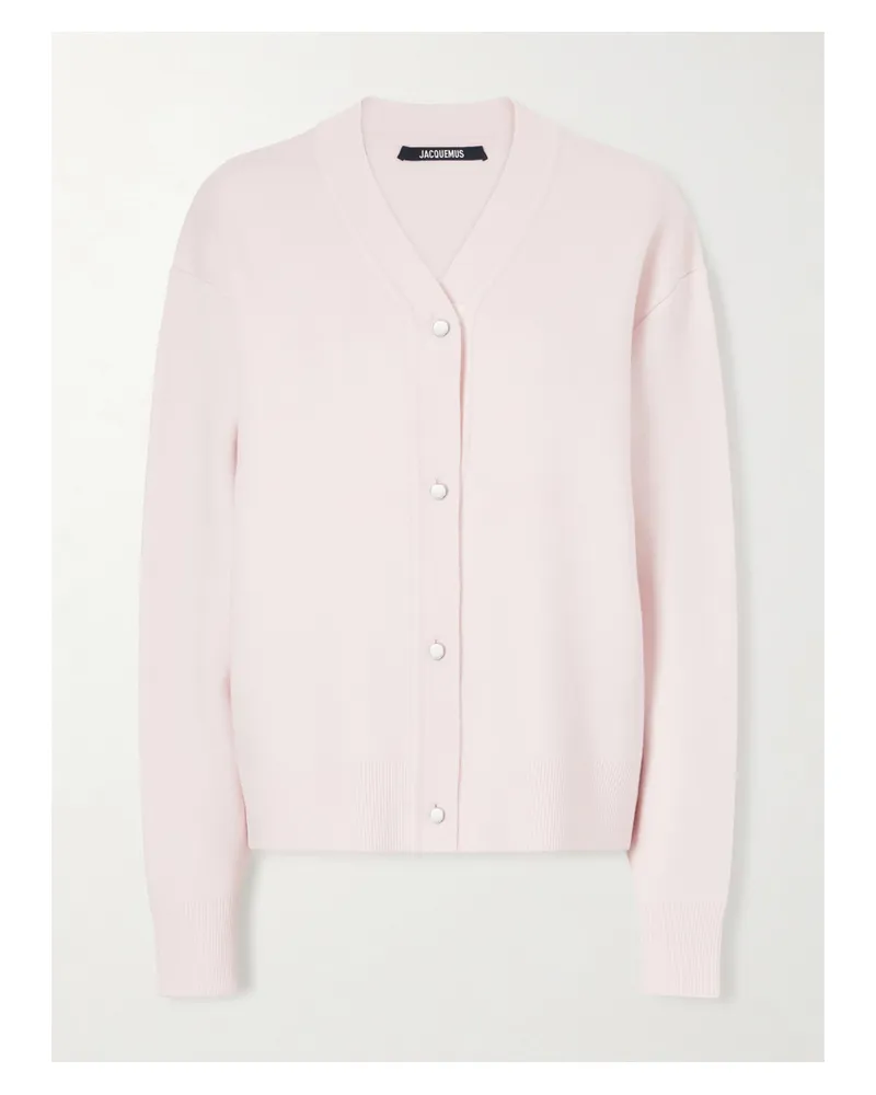 Jacquemus Doppio Cardigan Aus Einer Wollmischung - Pink Pink