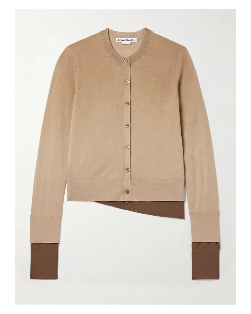 Acne Studios Mehrlagiger Cardigan Aus Einer Seidenmischung - Neutral Neutral